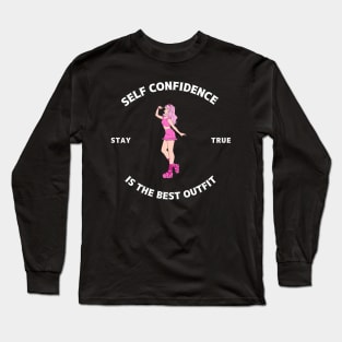 Self confidence is the best outfit lilac Long Sleeve T-Shirt
